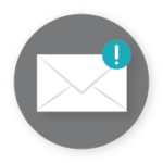 Icon of an envelope to represent a message